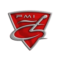 FMI Logo - A Red Shield with the letters FMI and a stylized image of a person in a wheelchair in silver.